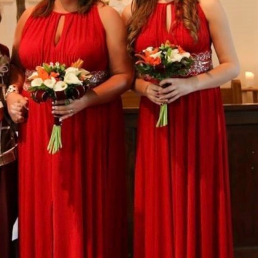 David's Bridal Red evening gowns